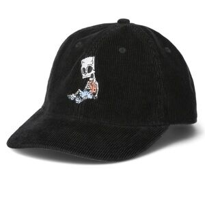 Bart Simpson Men's Skeletons Corduroy Baseball Cap, Black